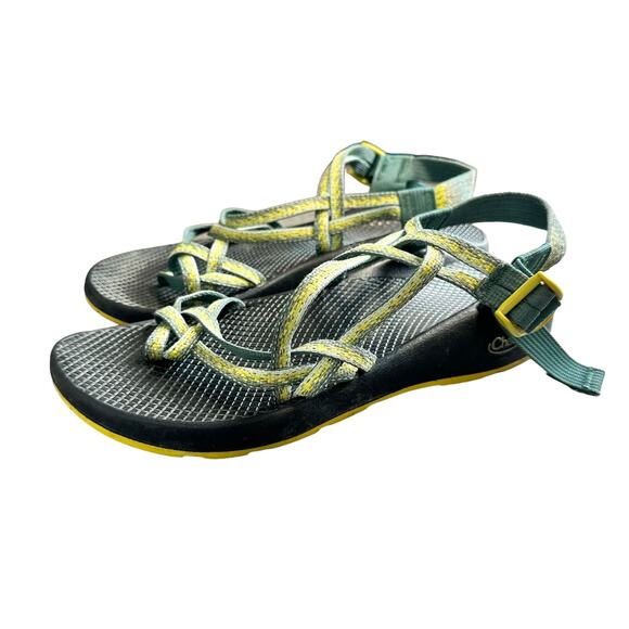 Chaco Shoes - Chaco Women's Sandals - Yellow and Teal